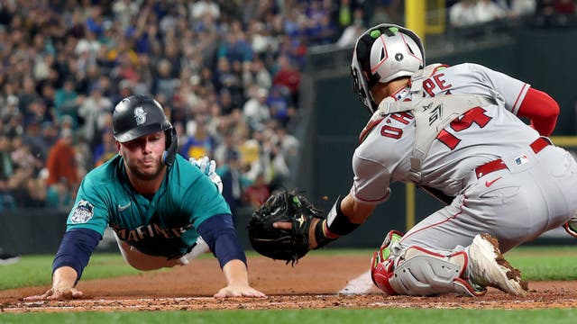 Mariners snap 4-game losing streak and gain ground in playoff race by blanking Angels 8-0