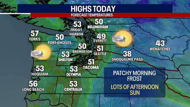 Seattle weather: Frosty morning and sunny afternoons