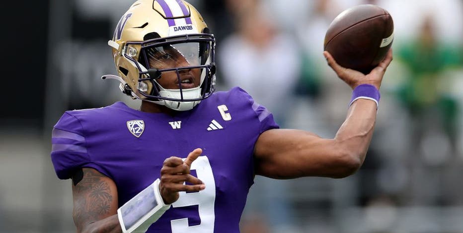 Powell returns late interception 89 yards for TD, No. 5 Washington