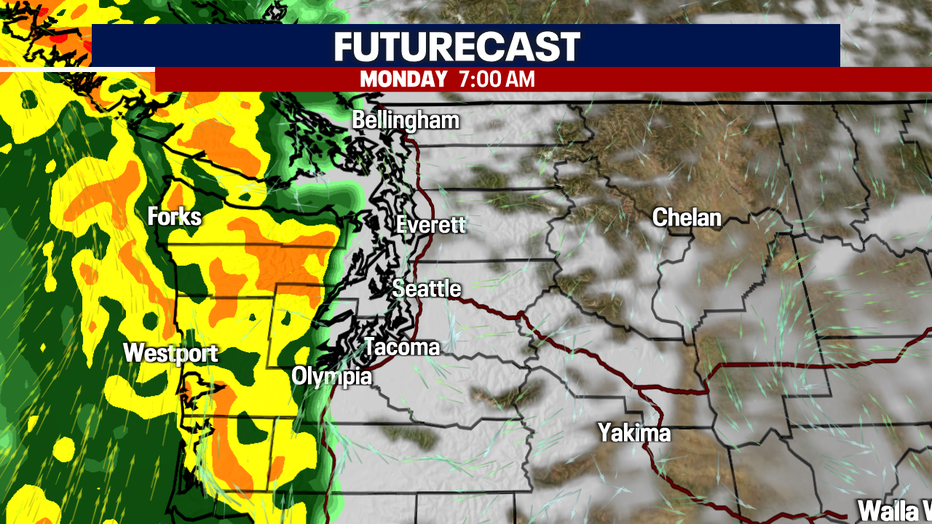 Seattle Weather: Wet And Gusty Monday, Chance Of Thundertorms