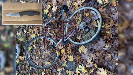 Seattle PD: Suspect tried to stab man while riding on bike