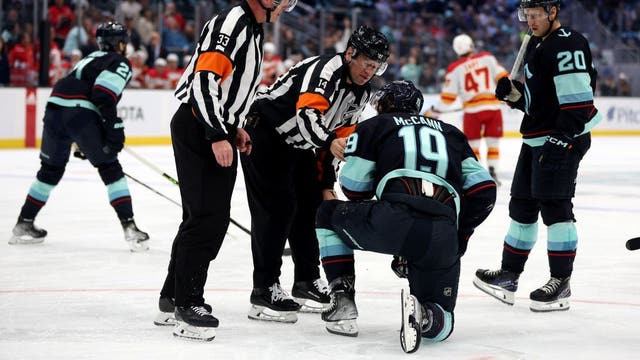 Andrew Mangiapane suspended one game for cross-check on Kraken's Jared McCann