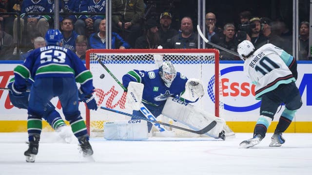 Jordan Eberle, Matty Beniers each score to fuel Kraken effort in 4-3 win over Canucks