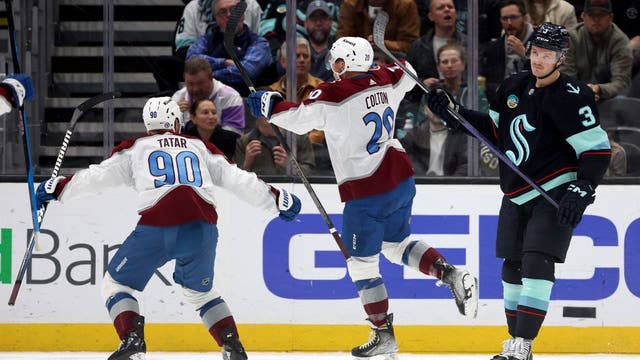Rantanen, Colton score 2 minutes apart in second period as Avalanche beat Kraken 5-1