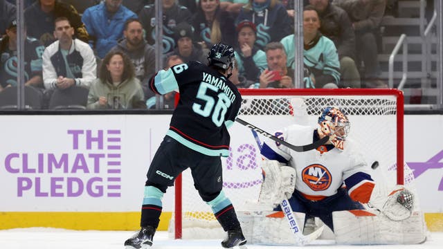 Kraken survive eight-round shootout for 4-3 win over Islanders