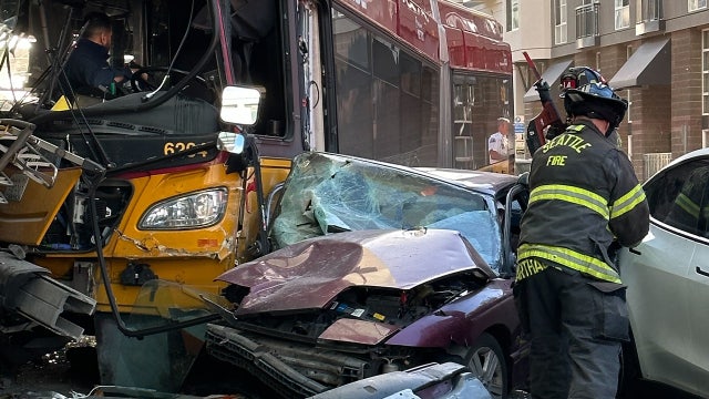 Driver of sedan accused of vehicular homicide in deadly Seattle bus crash