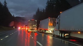 I-90 reopens after closure at Snoqualmie Pass, winter weather advisory in effect