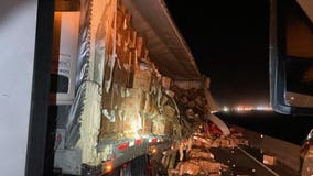Video shows semi crash head-on into another semi, spilling load of eggs on SR 18 near Tiger Mountain