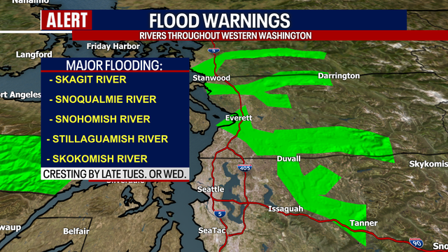 Seattle weather: Major flooding expected for some Western Washington rivers