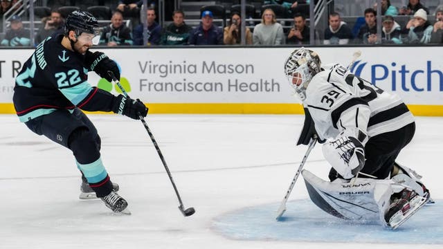Kraken get late tying goal to force overtime, fall 3-2 to Kings in nine-round shootout