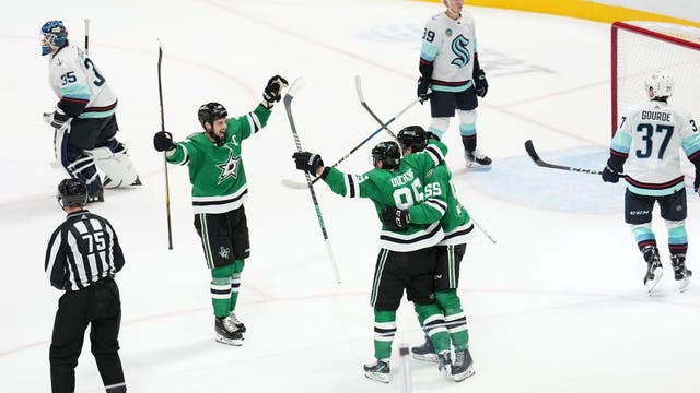 Kraken rally to force overtime but Stars win 4-3 on Thomas Harley goal