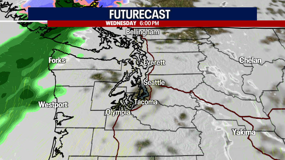 Staying dry until Wednesday night in the Puget Sound area