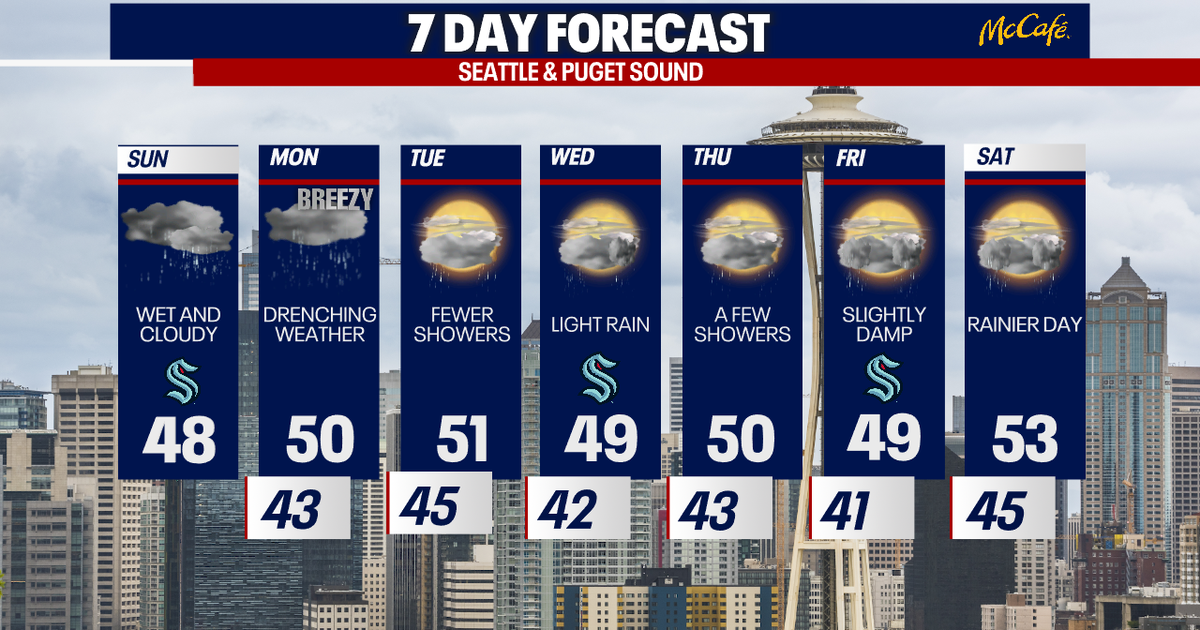 Weather forecast: Soggy pockets Sunday and Monday for Seattle | FOX 13 ...