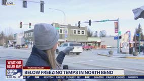 Wind gusts, below freezing temperatures in North Bend