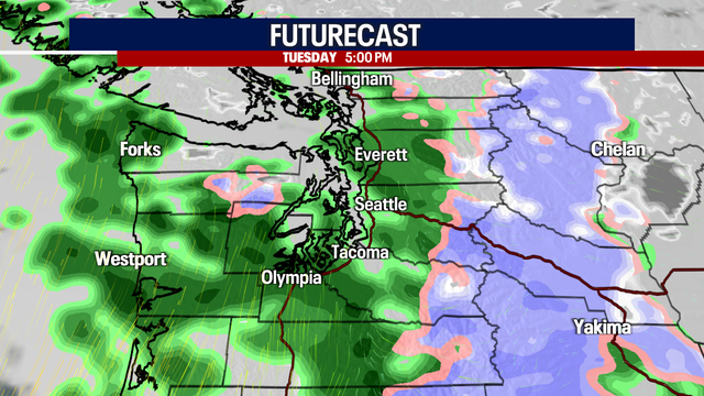 Seattle weather: Showers return Tuesday, breezy along the coast