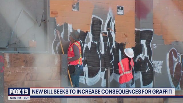 Washington lawmakers discuss new bill that would increase consequences for graffiti, tagging