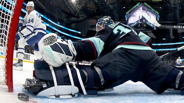 Auston Matthews scores NHL leading 38th goal as Kraken fall 3-1 to Maple Leafs