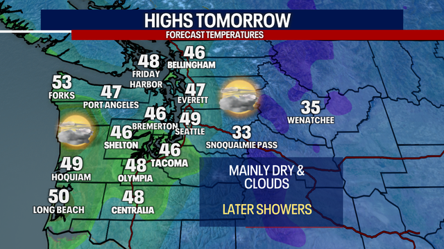 Seattle Weather: Dry start and mild temps Saturday, late showers return