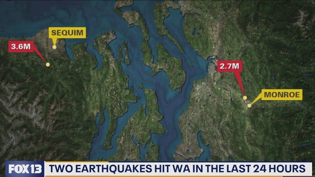 3.6-magnitude earthquake hits near Sequim, Washington