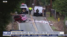 Man killed in Snohomish car crash, investigation underway