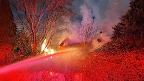 Crews fighting fire at home for sale in Kent