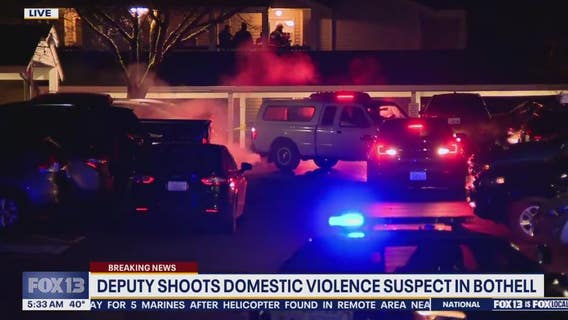 Bothell apartment shooting: Domestic violence suspect shot after charging at deputy, investigation underway