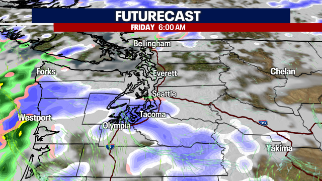 Seattle weather: Wet lowland snow possible Friday morning