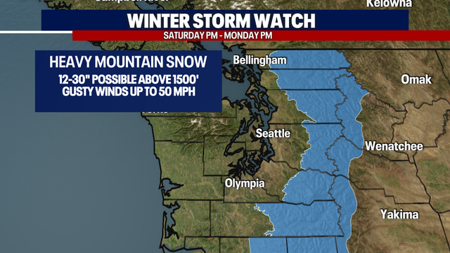 Seattle Weather: Heavy mountain snow this weekend
