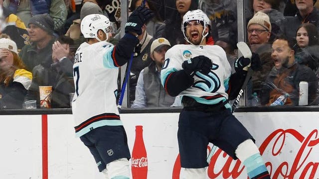 Joey Daccord makes 37 saves, Matty Beniers adds goal, two assists in 4-1 Kraken win over Bruins