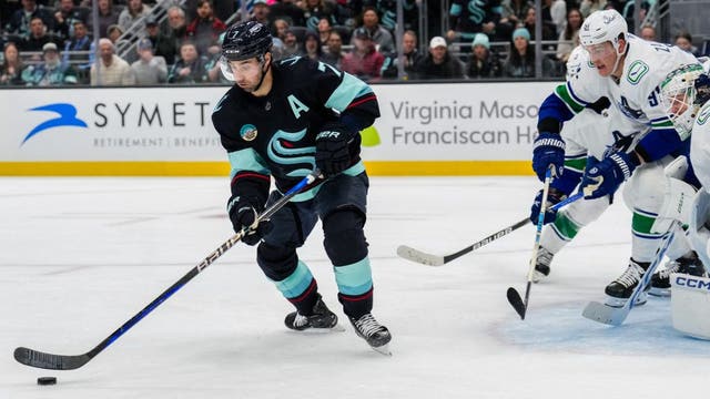 Four-point night for Jared McCann, two goals for Jordan Eberle carry Kraken to 5-2 win over Canucks