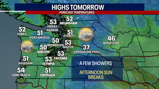 Seattle Weather: Drying out & mild Friday