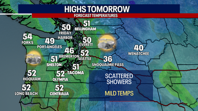 Seattle weather: A few showers to start the work week