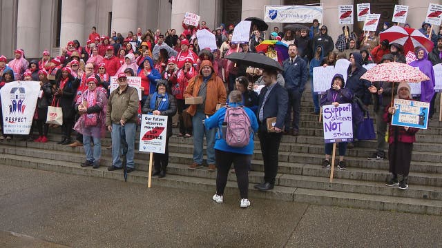 Paraeducators demand respect and higher pay from lawmakers