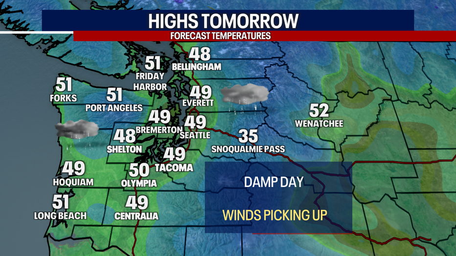 Seattle Weather: Gusty And Rainy With Mountain Snow | FOX 13 Seattle