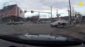 VIDEO: Seattle Police pursuit ends in arrest of robbery suspect