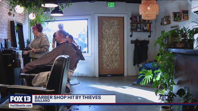 Ballard barbershop burglary: Thieves make off with thousands of dollars in styling tools