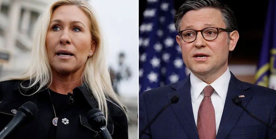 Marjorie Taylor Greene files motion to oust Speaker Johnson