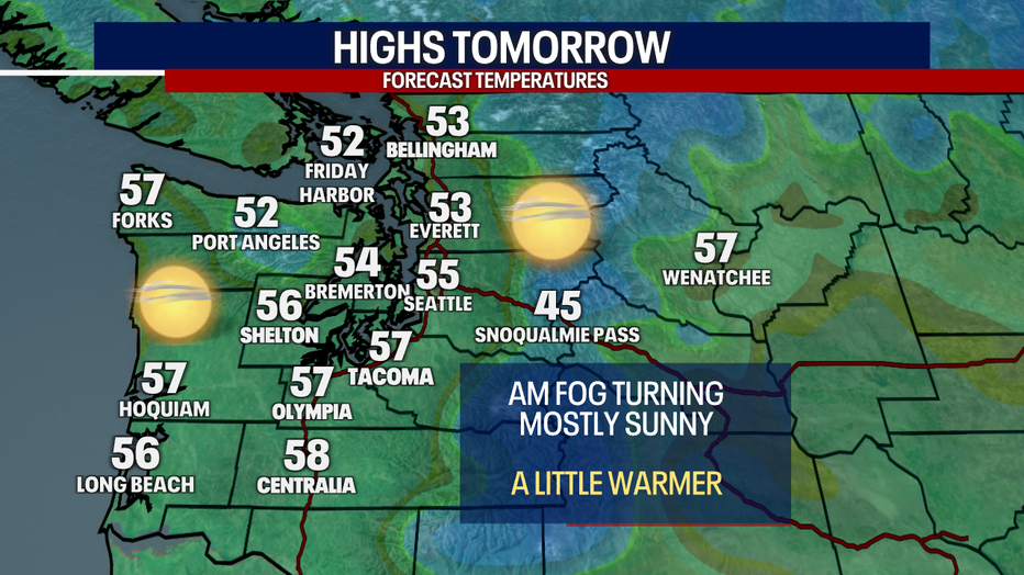 Seattle Weather: Mostly sunny with temps in the 50s Thursday | FOX 13 ...