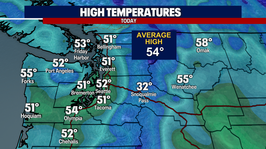 Seattle Weather: Mostly sunny with temps in the 50s Thursday | FOX 13 ...