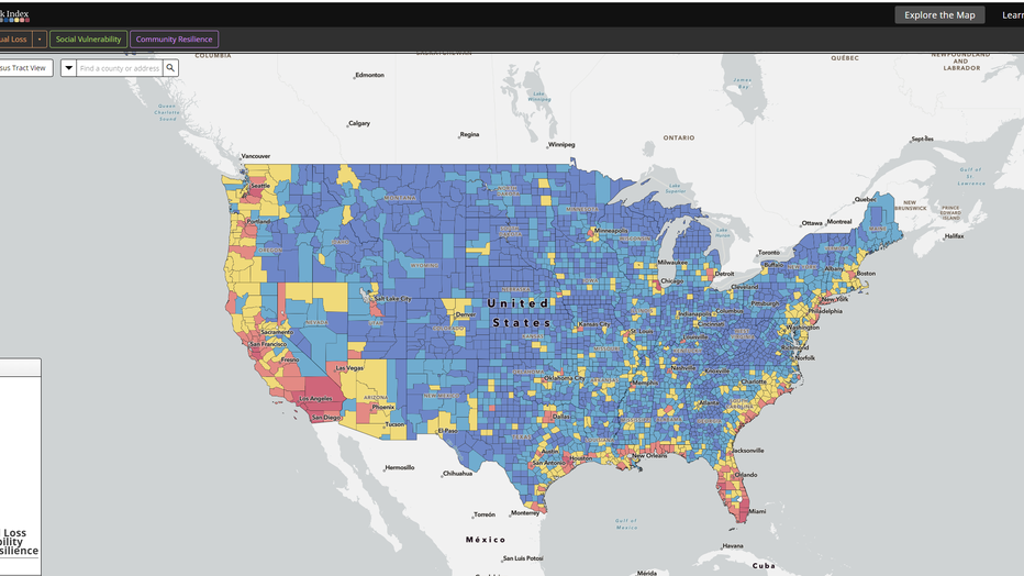 fema risk index map