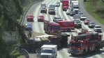 Overturned military vehicle snarls traffic on I-5 in Federal Way