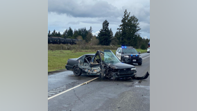 Shooting suspect arrested after wrong-way crash on I-5 near Grand Mound