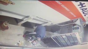 Surveillance video shows burglars using U-Haul to break into Shoreline gas station