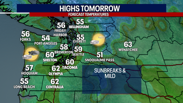Seattle Weather: Brief break in the rain Wednesday