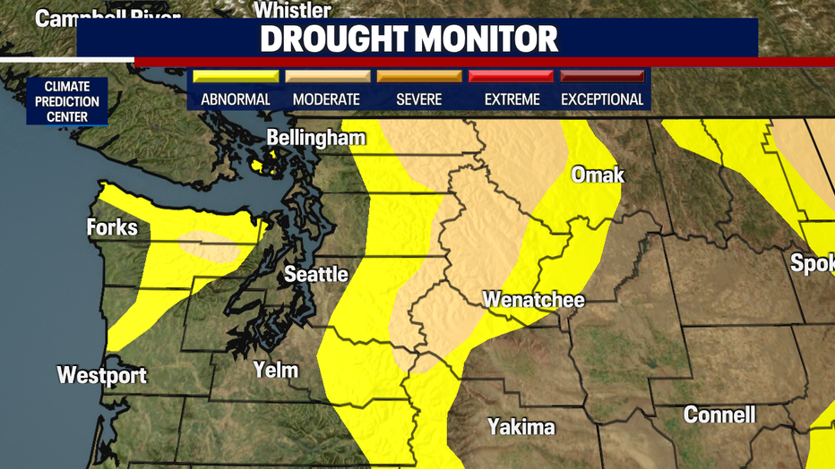 The drought monitor for Washington State.