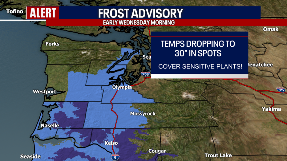 Frost Advisory issued for parts of Western Washington.
