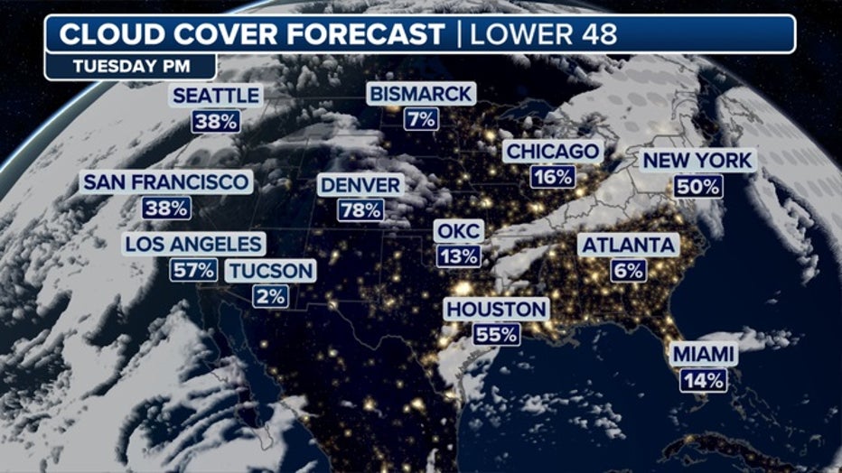 map of cloud cover forecast