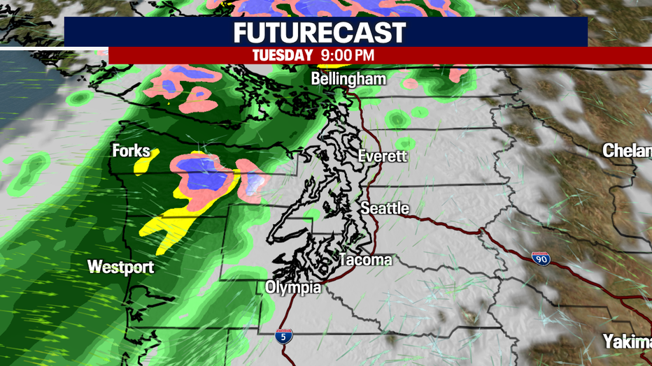 Seattle Weather: Mostly sunny & warm Tuesday, rain returns late