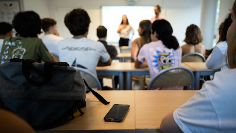 high school students in a classroom