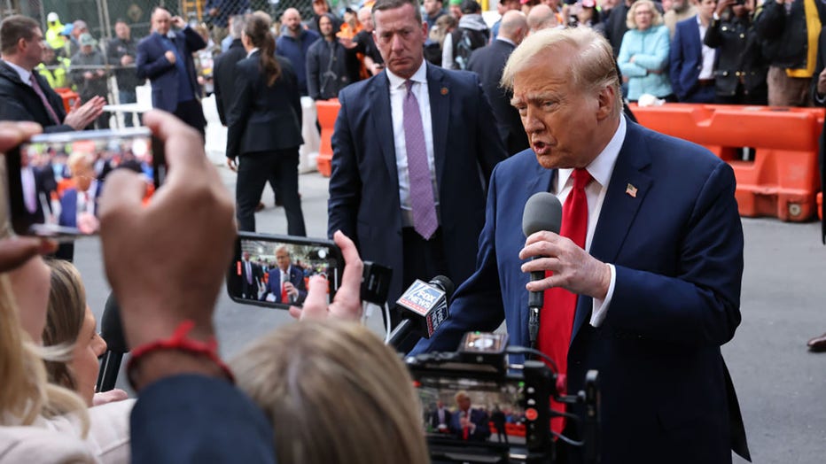 trump speaks to press